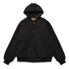 画像1: CornerStone Washed Duck Cloth Insulated Hooded Work Jacket - Black (1)