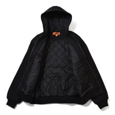 画像2: CornerStone Washed Duck Cloth Insulated Hooded Work Jacket - Black (2)