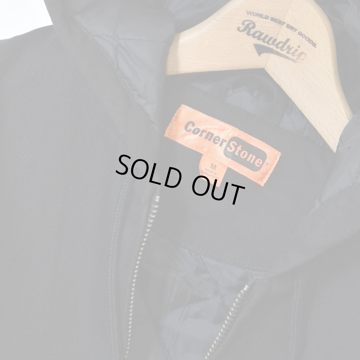 画像4: CornerStone Washed Duck Cloth Insulated Hooded Work Jacket - Black (4)