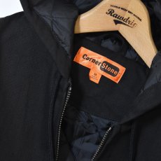 画像4: CornerStone Washed Duck Cloth Insulated Hooded Work Jacket - Black (4)