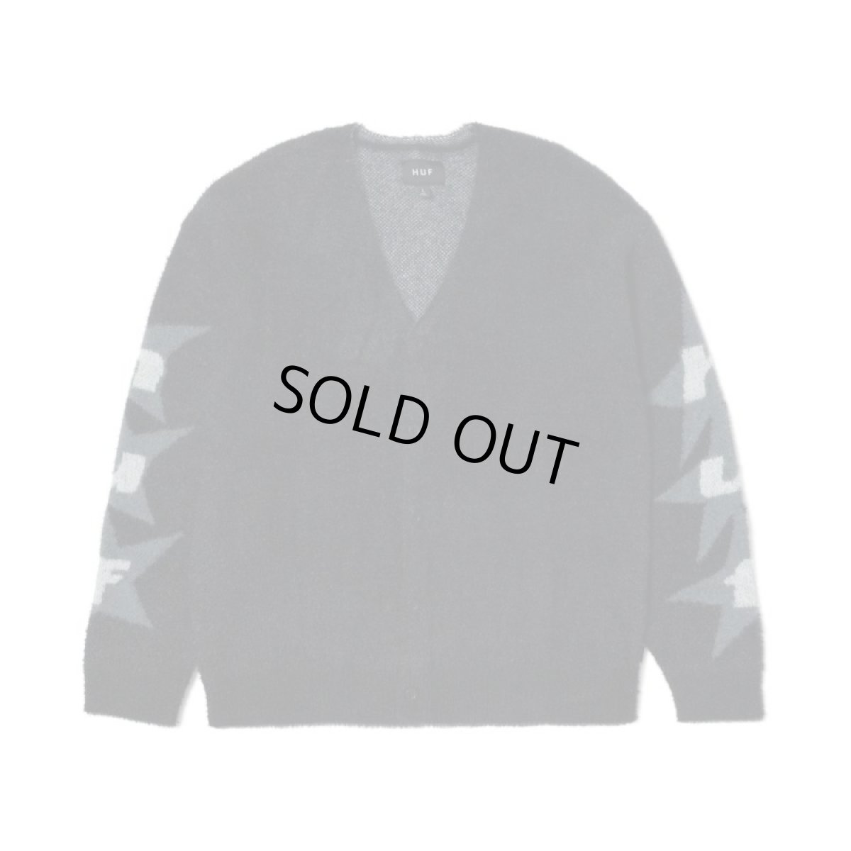 画像1: HUF Ursa Mohair Cardigan - Black (1)