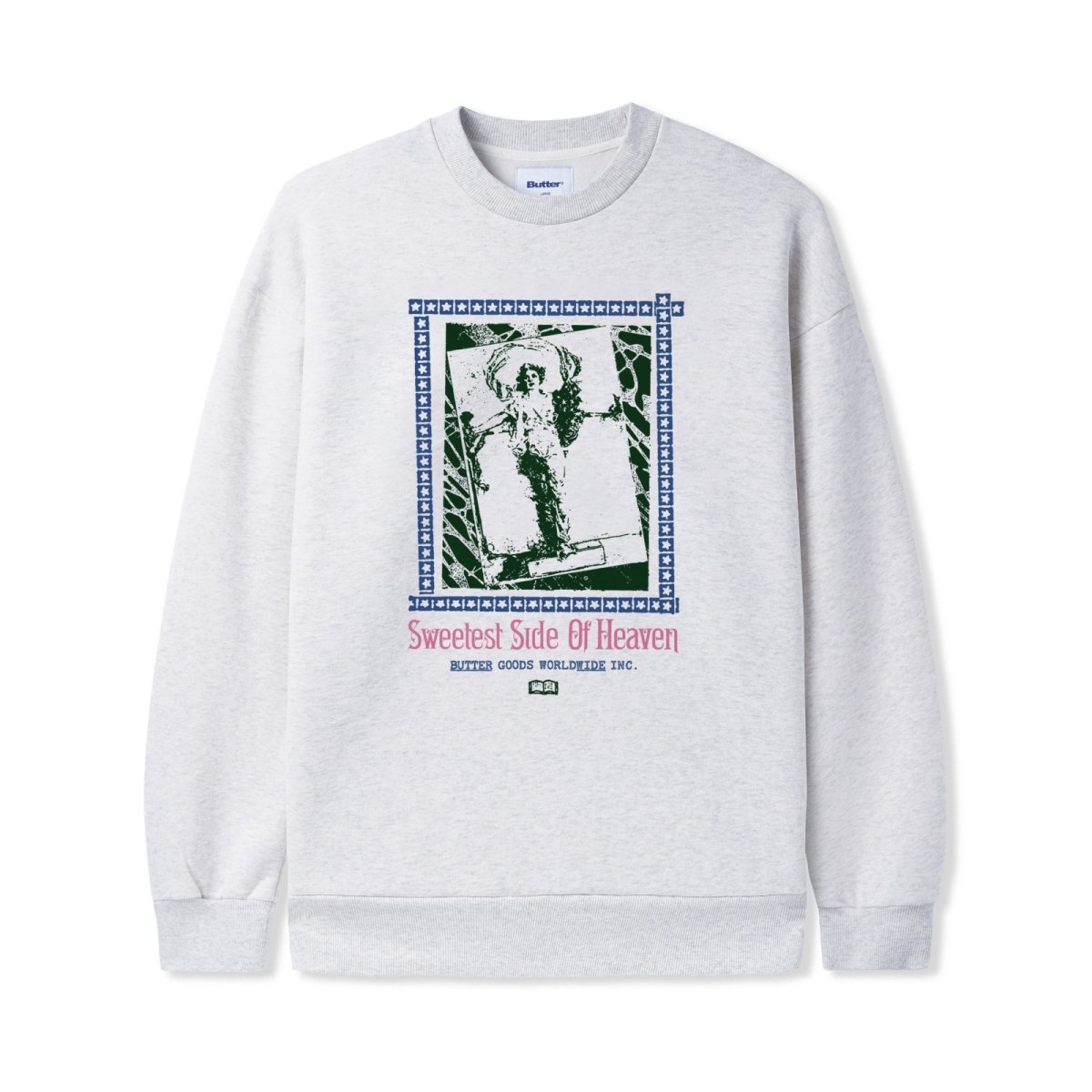 画像1: Butter Goods Angel Crewneck Sweatshirts - Ash (1)