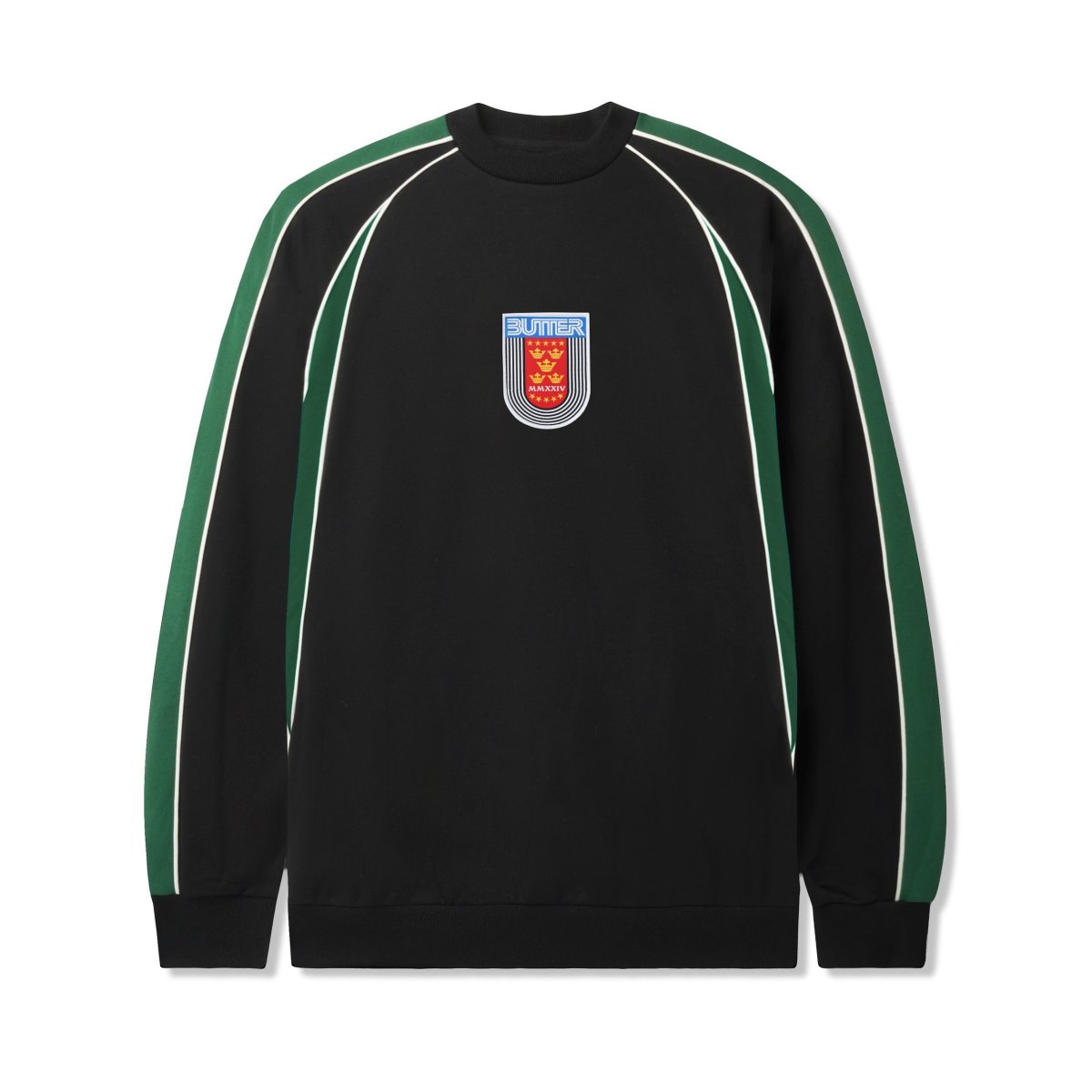 画像1: Butter Goods Crown Crewneck Sweatshirts - Black (1)