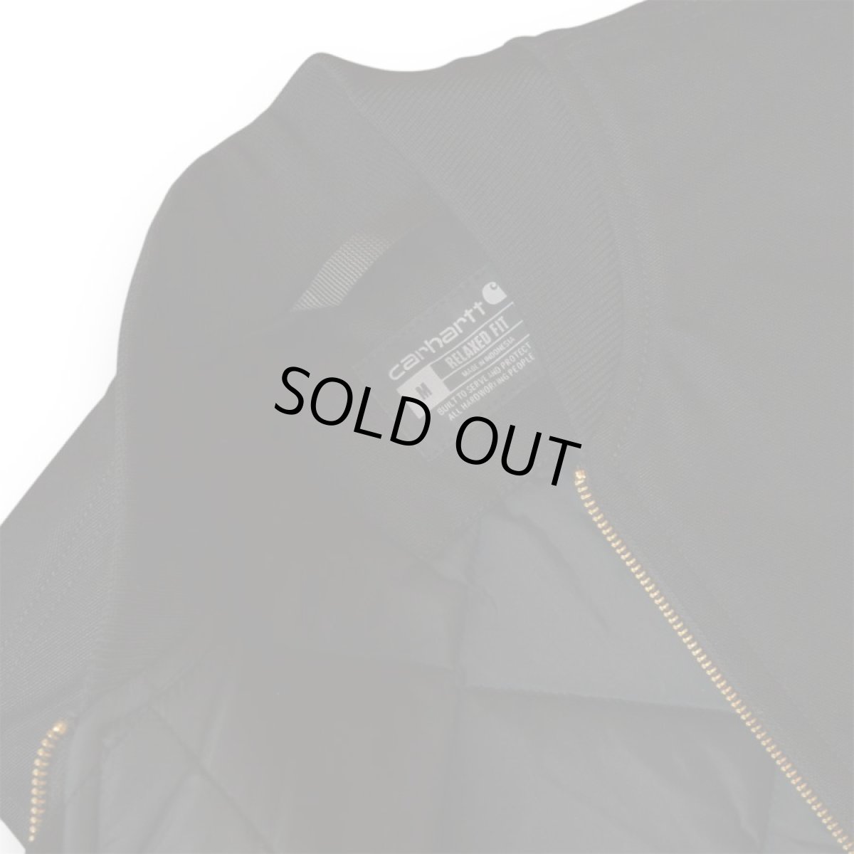 画像2: Carhartt USA Relaxed Fit Firm Duck Insulated Rib Collar Vest - Black (2)