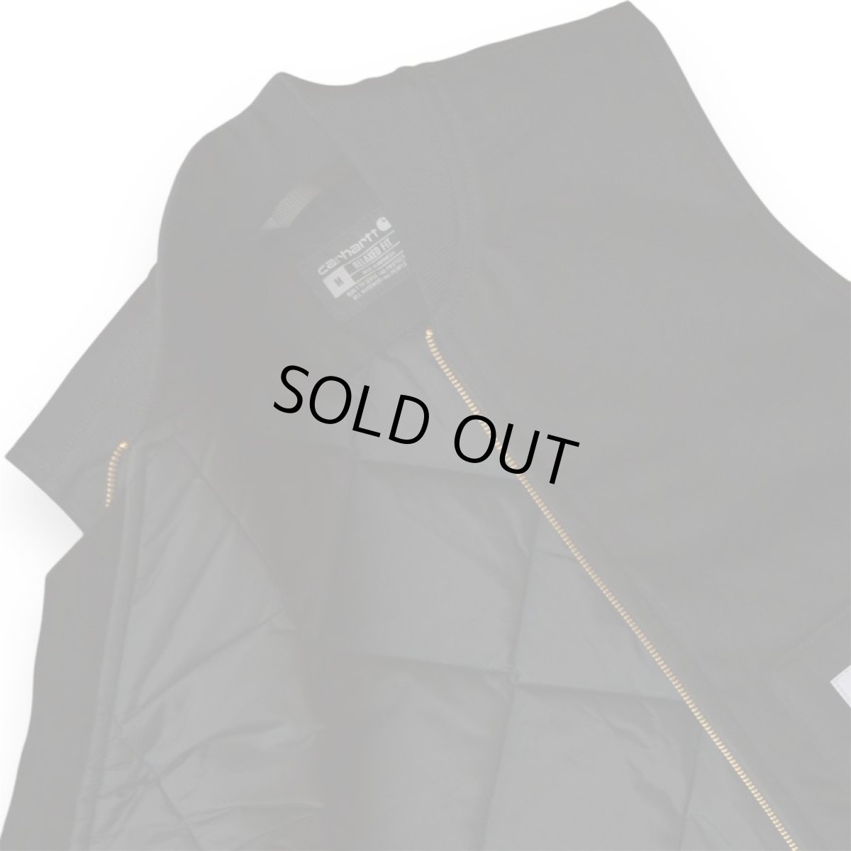 画像3: Carhartt USA Relaxed Fit Firm Duck Insulated Rib Collar Vest - Black (3)