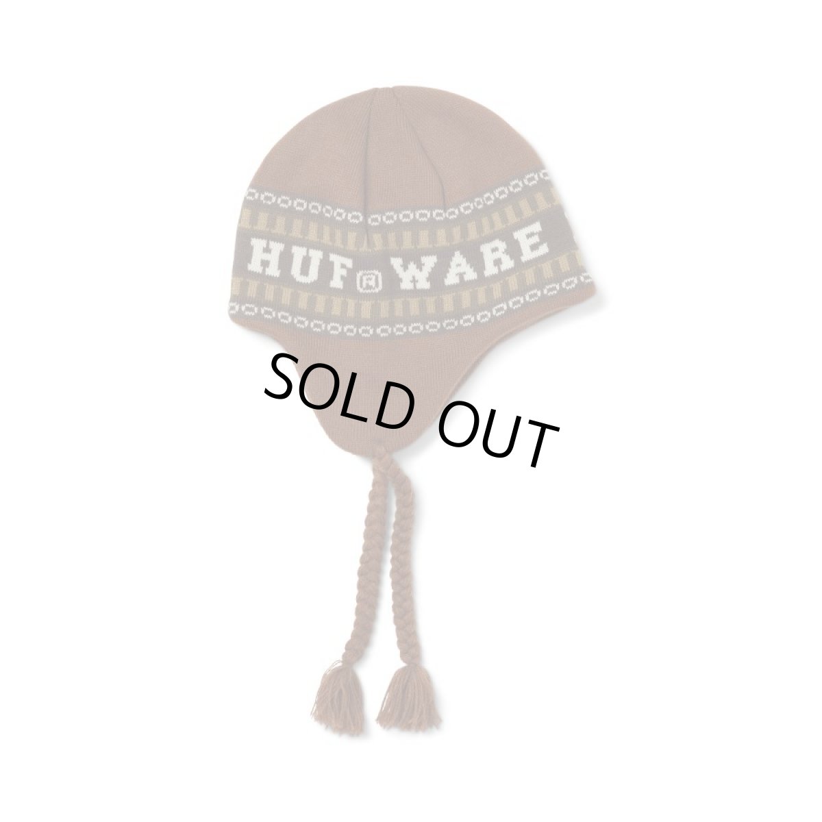 画像1: HUFｘBronze Flap Beanie - Brown (1)