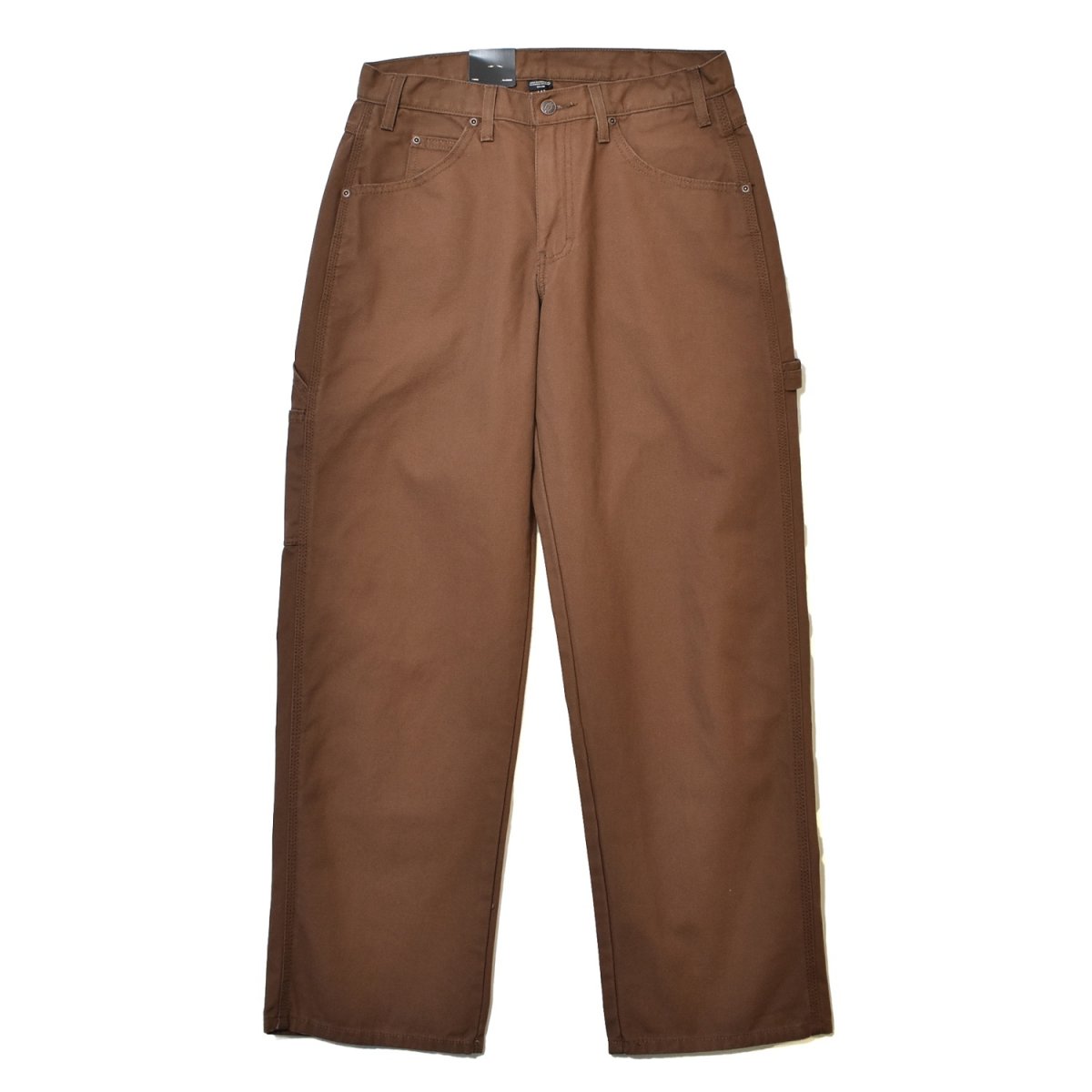 画像2: Dickies Relax Fit Straight Leg Carpenter Duck Jeans Rinsed Timber - Brown (RTB) (2)