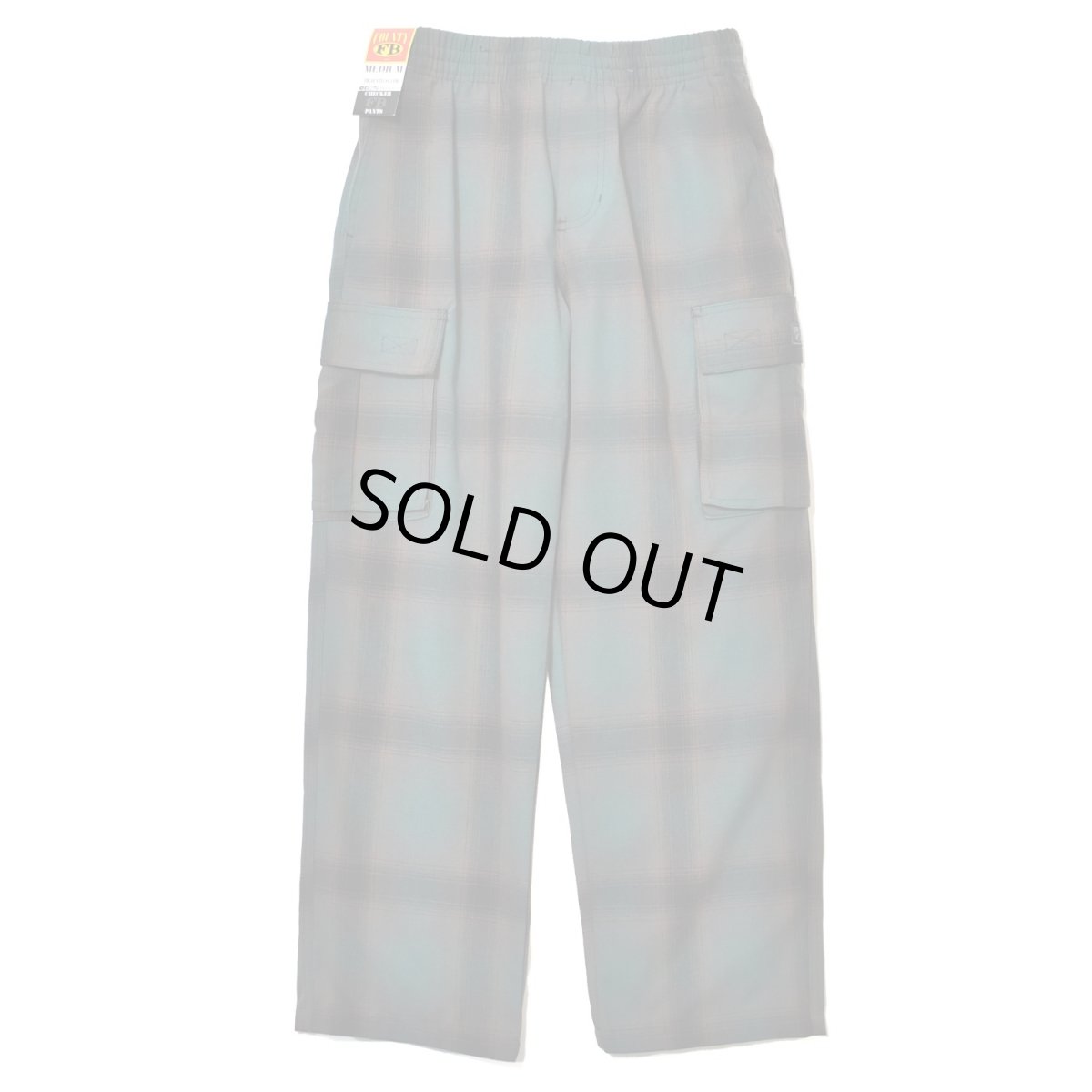 画像1: FB County Cargo Checker Pants - Black/Green (1)
