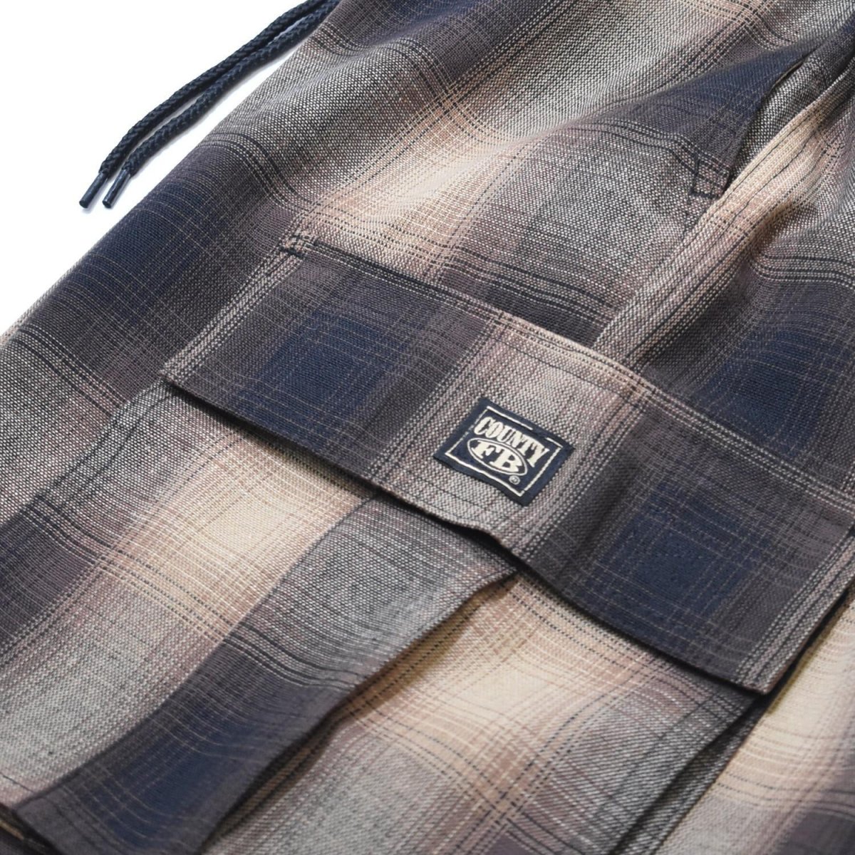 画像8: FB County Cargo Checker Pants - Black/Tan (8)