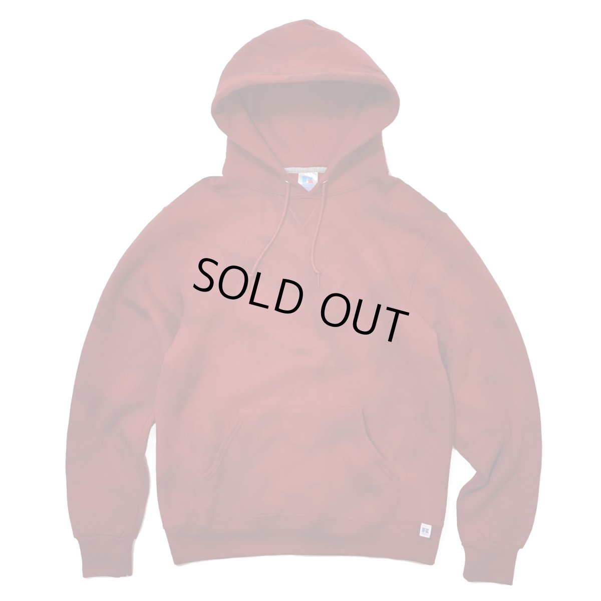 画像1: RAWDRIPｘGOOWS Russell Athletic USA Custom Tiedye Fleece Hoodie - Cardinal (1)