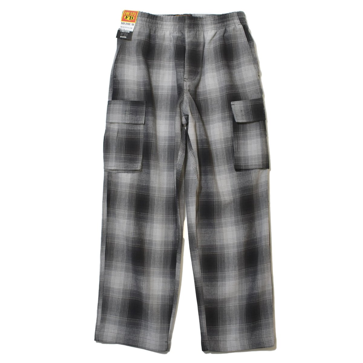 画像1: FB County Cargo Checker Pants - Black/Grey (1)