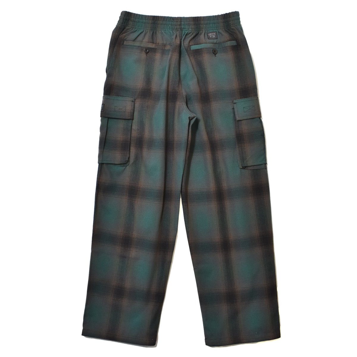 画像2: FB County Cargo Checker Pants - Black/Green (2)