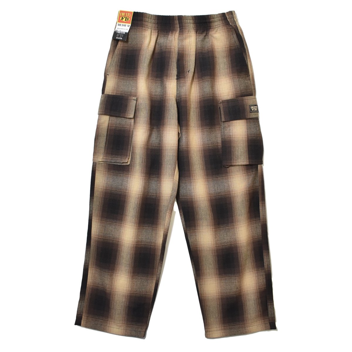 画像1: FB County Cargo Checker Pants - Black/Tan (1)