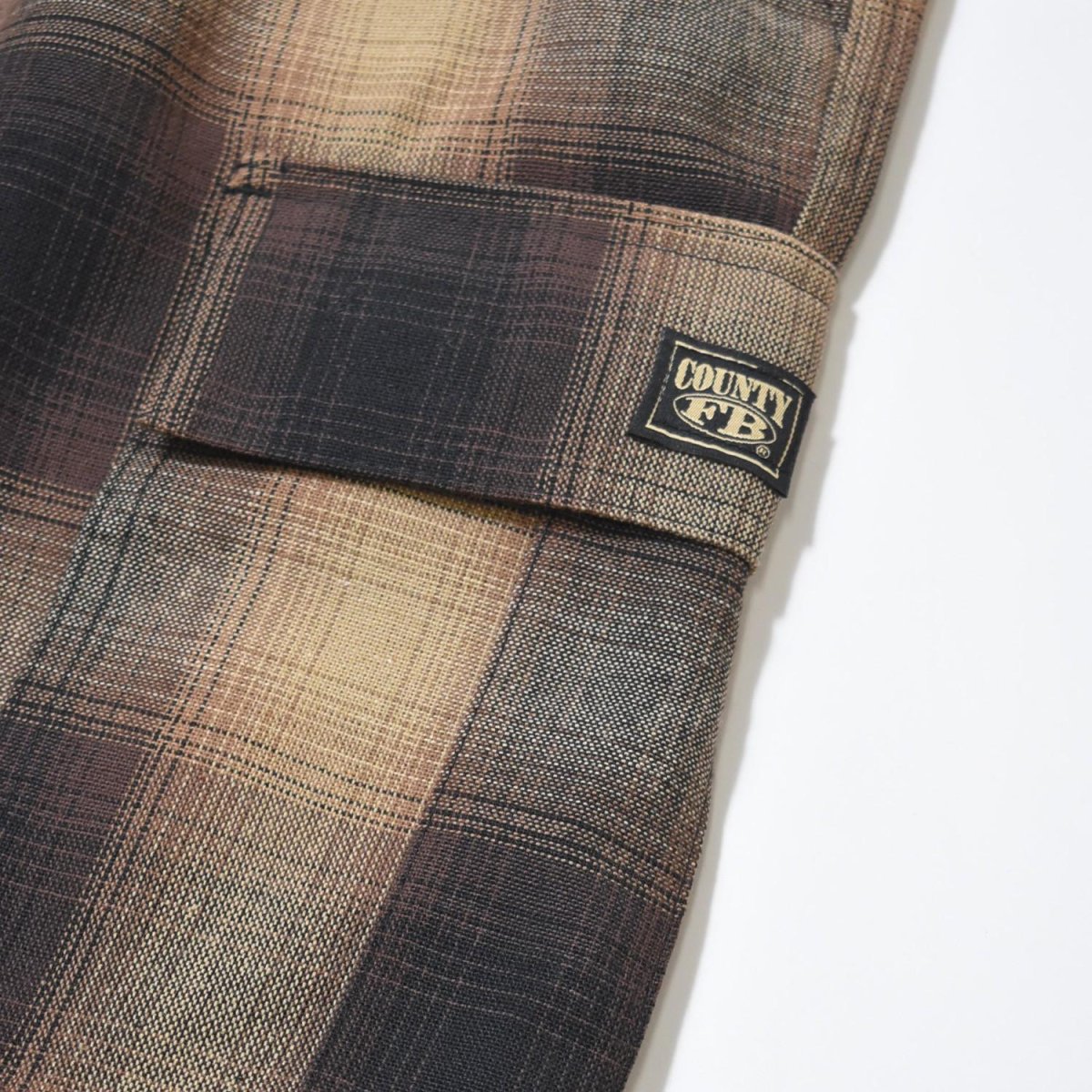 画像6: FB County Cargo Checker Pants - Black/Tan (6)