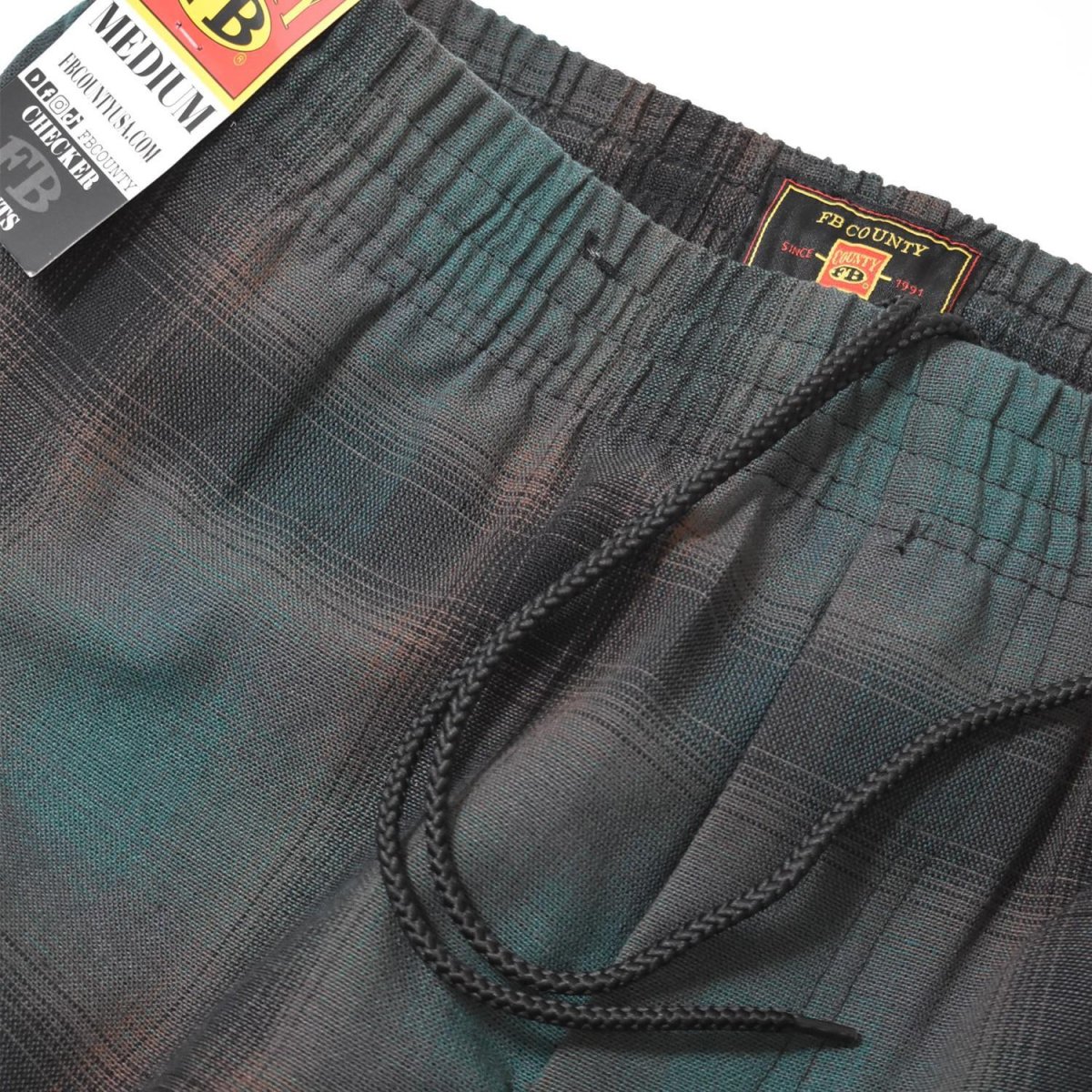 画像3: FB County Cargo Checker Pants - Black/Green (3)