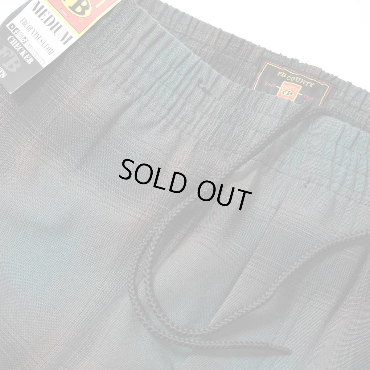 画像3: FB County Cargo Checker Pants - Black/Green (3)