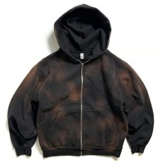 画像1: RAWDRIP Custom Los Angeles Apparel 14oz Heavy Fleece Full Zip Hoodie - Sunfade Black (1)