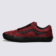 画像1: Vans Skate Old Skool Hairy Suede - Black x Burgundy (1)