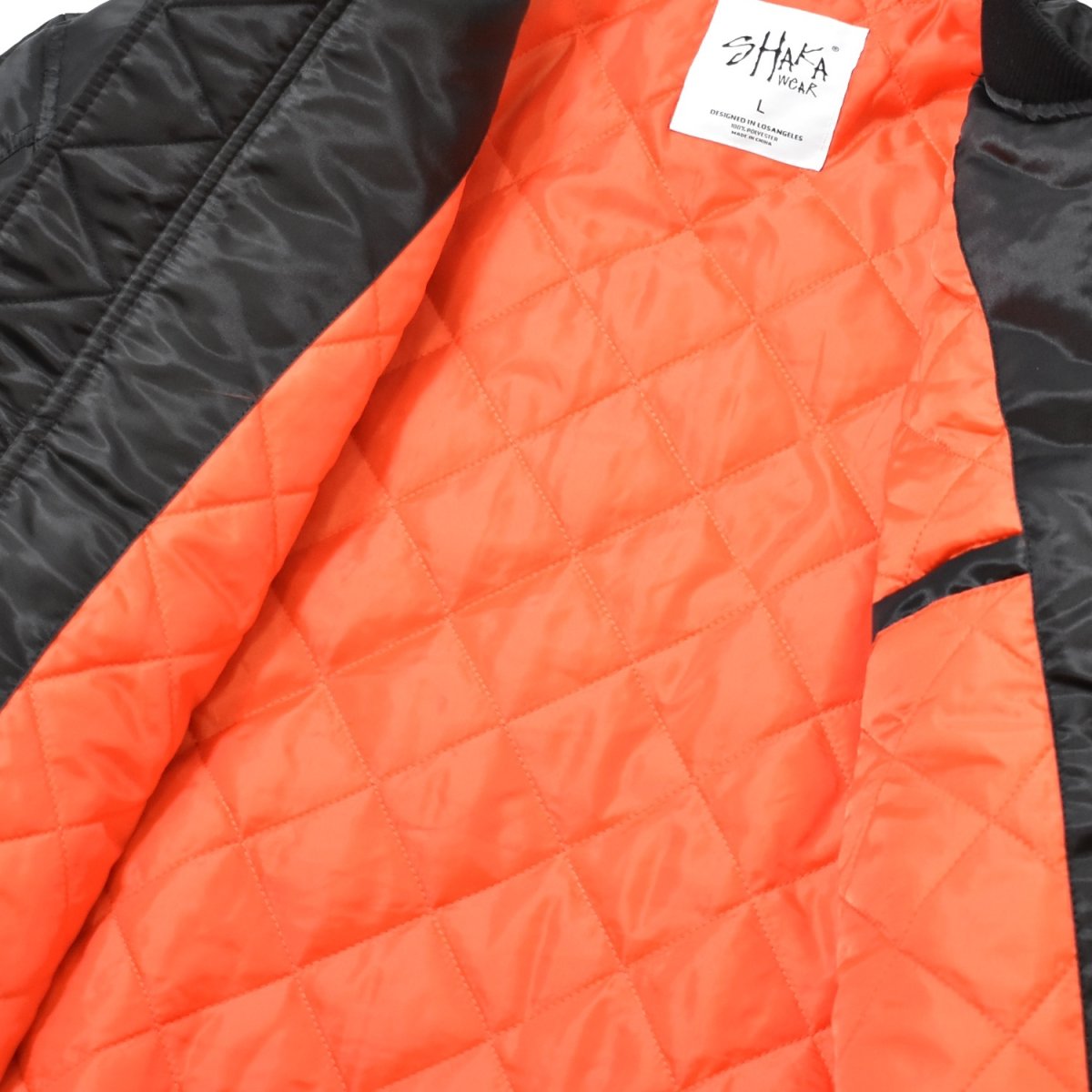 画像4: Shaka Wear Nylon Bomber Jacket - Black (4)