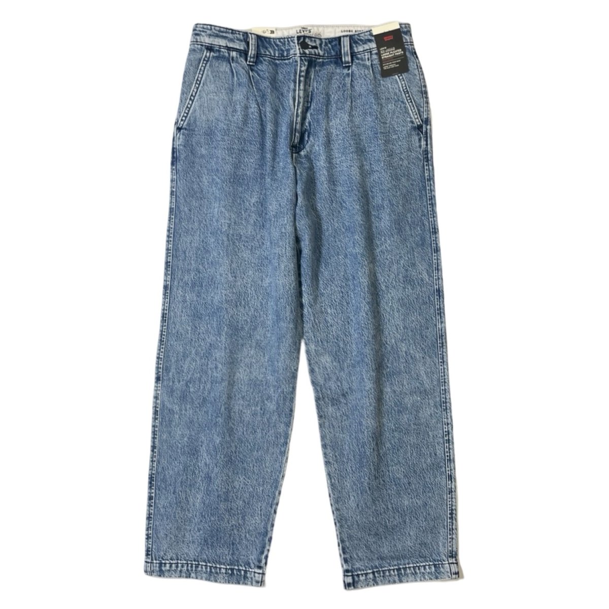 画像1: Levi's Xx Chino Loose Straight Pleated Denim Pants - Medium Indigo (1)