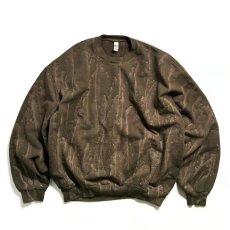 画像1: Los Angeles Apparel 14oz Drip Dye Heavy Fleece Crewneck - Olive (1)
