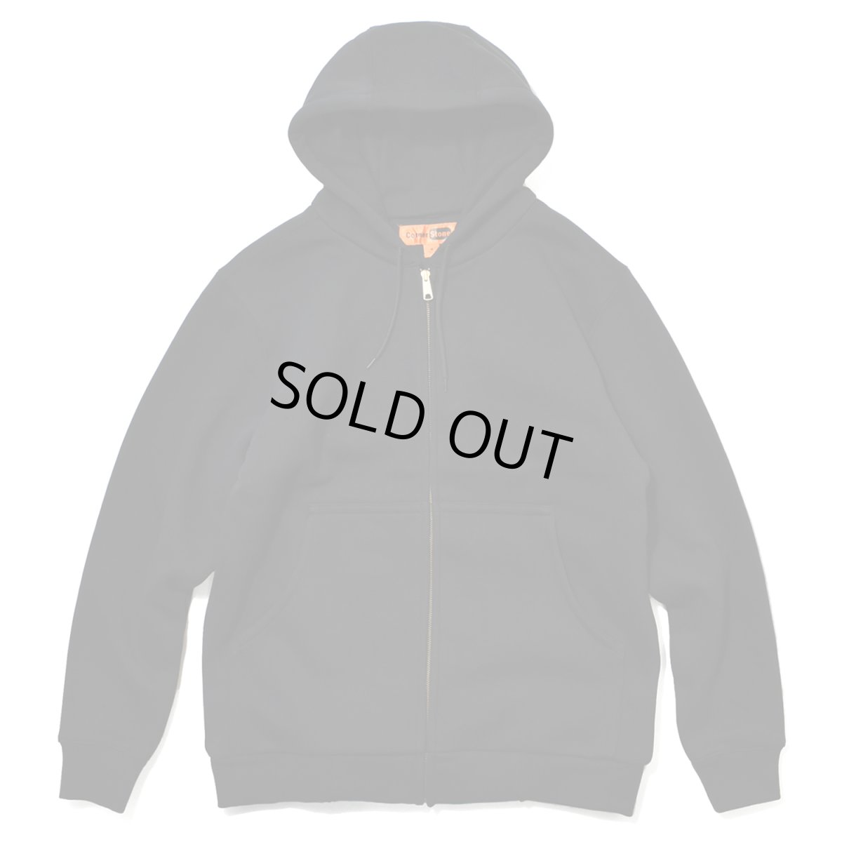 画像1: Corner Stone Heavyweight Full Zip Thermal Lined Hooded Sweatshirts - Black (1)