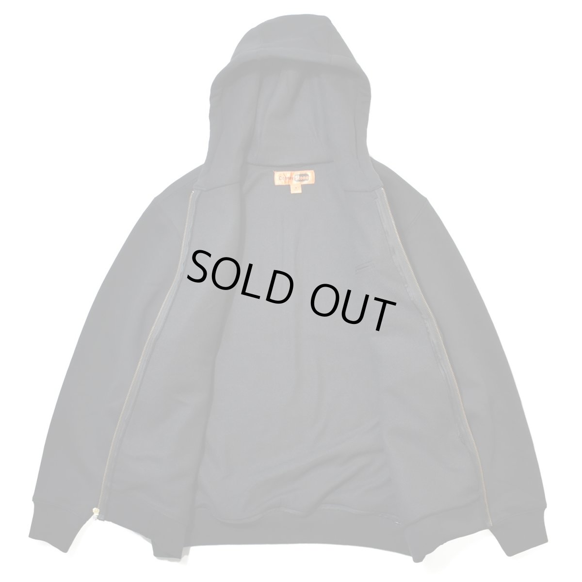 画像2: Corner Stone Heavyweight Full Zip Thermal Lined Hooded Sweatshirts - Black (2)