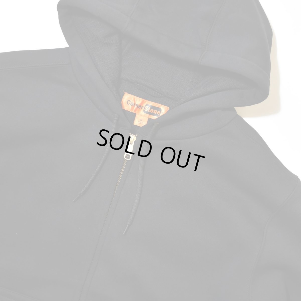 画像3: Corner Stone Heavyweight Full Zip Thermal Lined Hooded Sweatshirts - Black (3)