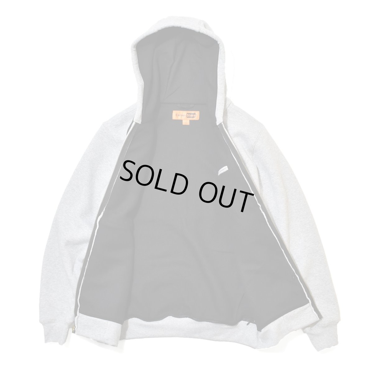 画像2: Corner Stone Heavyweight Full Zip Thermal Lined Hooded Sweatshirts - Athletic Heather (2)