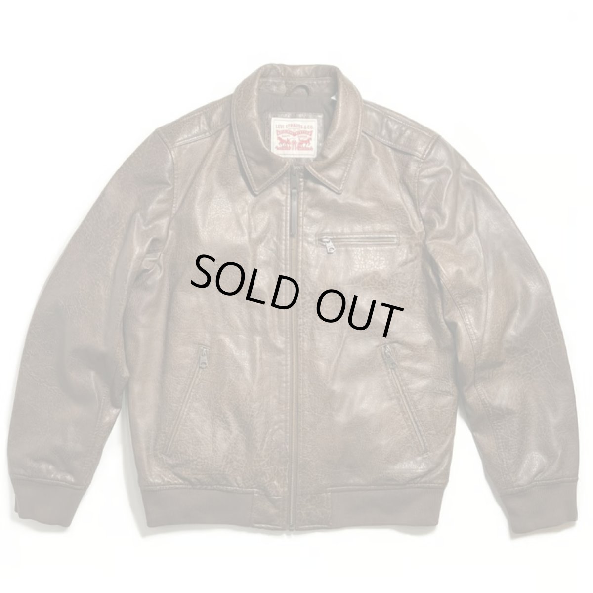 画像1: Levi's Leather Bomber Jacket - Light Brown (1)