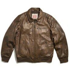 画像1: Levi's Leather Bomber Jacket - Light Brown (1)