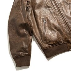 画像9: Levi's Leather Bomber Jacket - Light Brown (9)