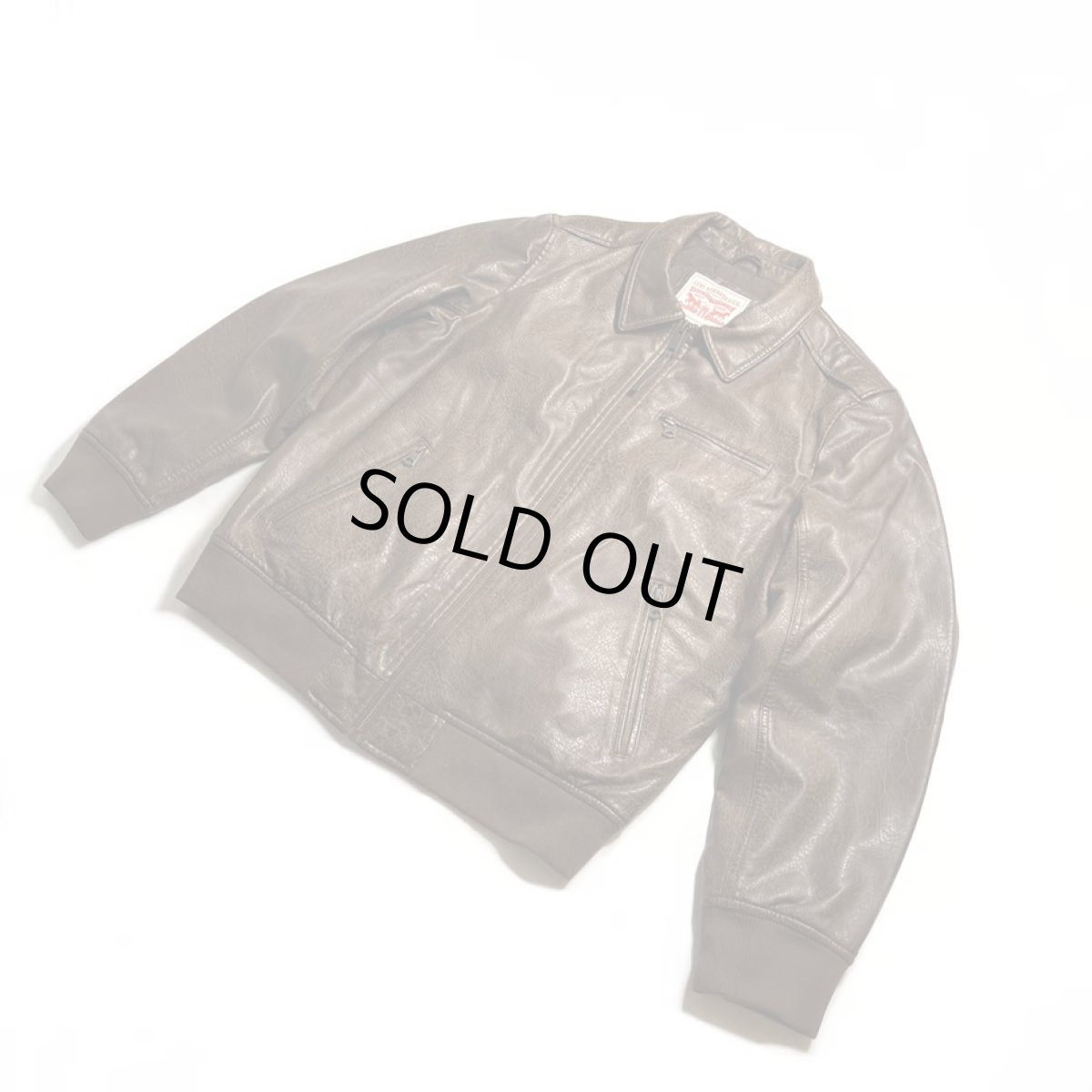 画像6: Levi's Leather Bomber Jacket - Light Brown (6)