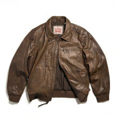 画像2: Levi's Leather Bomber Jacket - Light Brown (2)