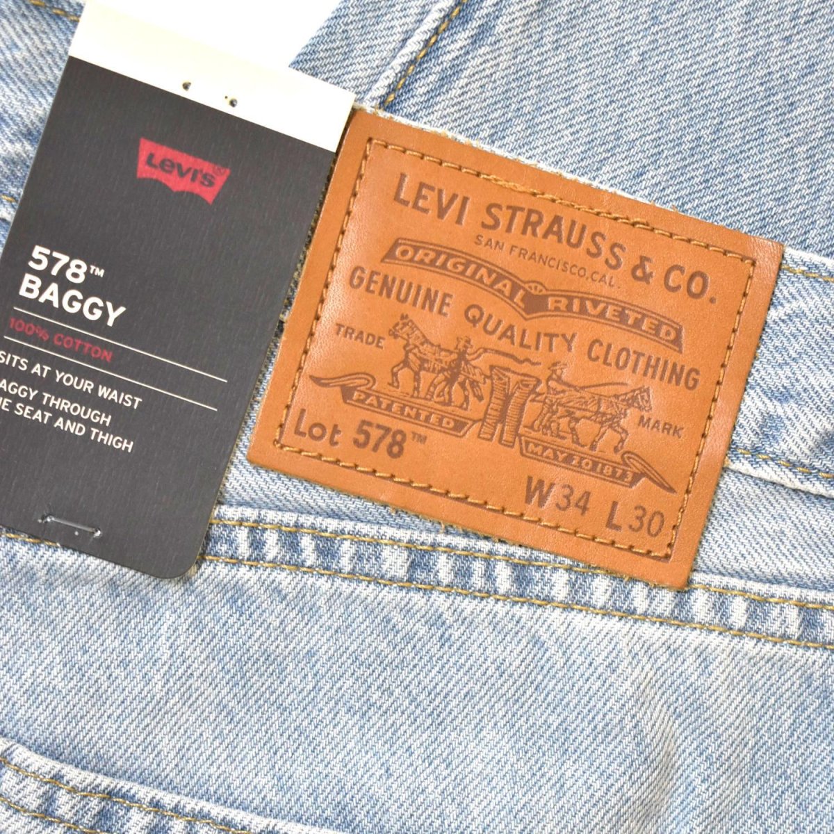 画像3: Levi's 578-0022 Baggy Jeans - Light Indigo (3)
