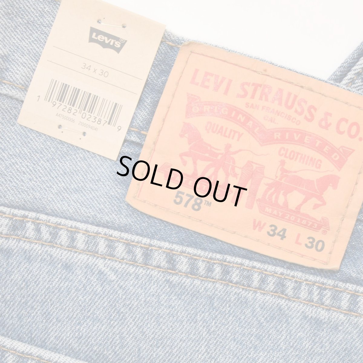 画像2: Levi's 578-0006 Baggy Jeans - Stonewash Indigo (2)