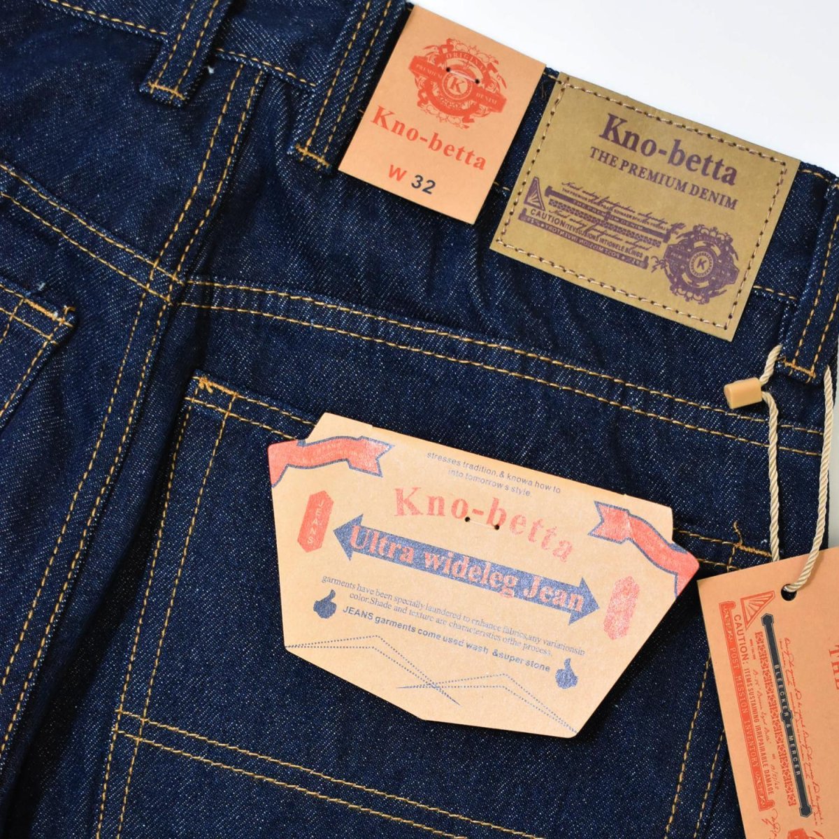 画像5: Kno-betta #620 Ultra Wide Leg Jean - Raw Blue (5)