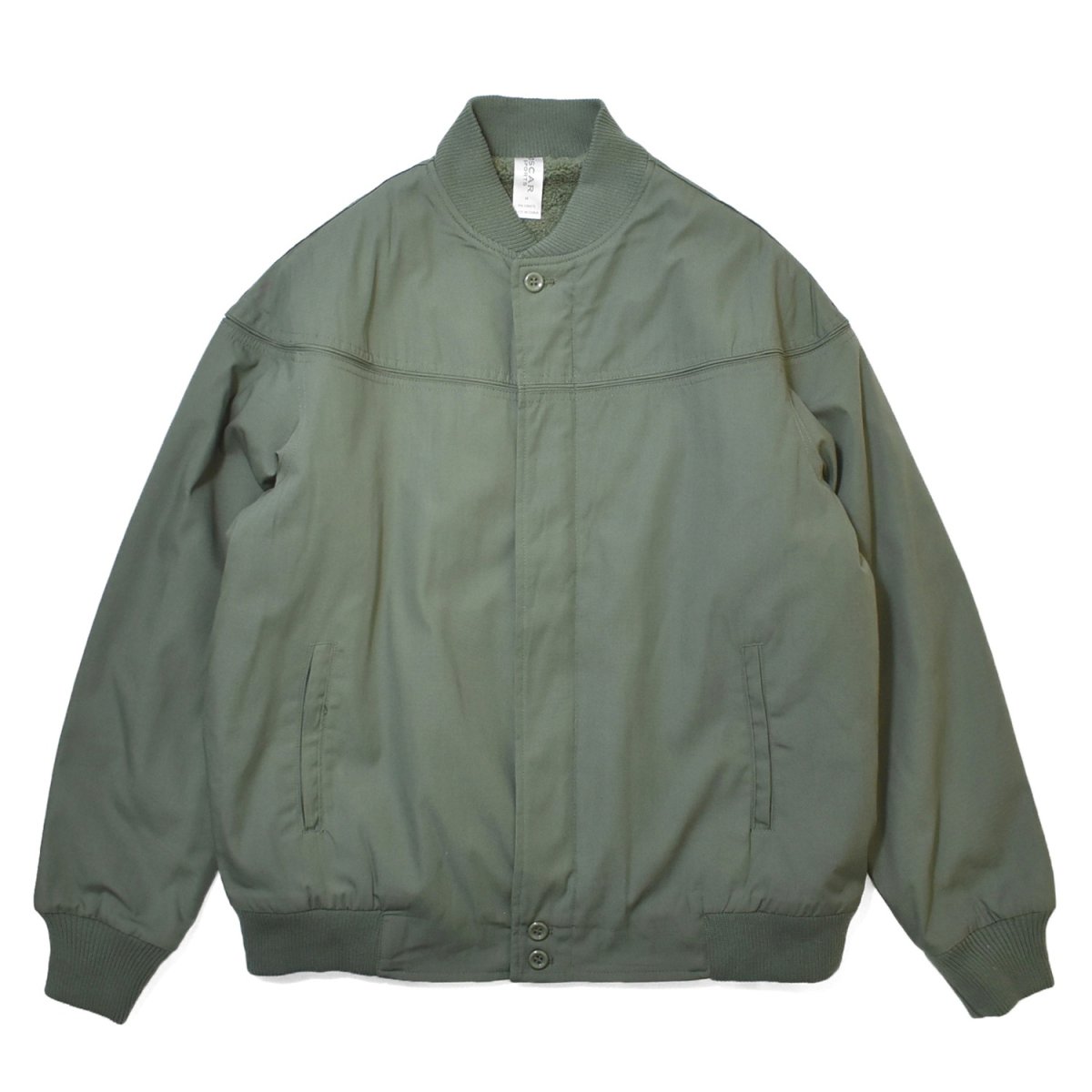 画像1: Oscar Sports Sherpa Lined Derby Jacket - Olive (1)