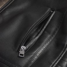画像4: Calvin Klein Faux Fur Lined PU Leather Jacket - Black (4)