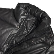 画像3: Calvin Klein PU Leather Puffer Jacket - Black (3)