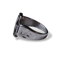 画像2: Cross Patee Ring - Silver/Black (2)