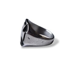 画像2: Cross Patee Ring - Silver/Black (2)
