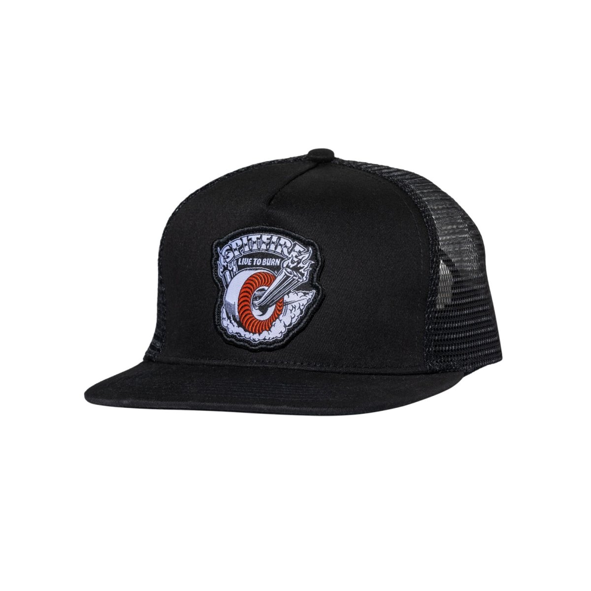 画像1: Spitfire Burn Out Snapback Hat - Black/White/Red (1)