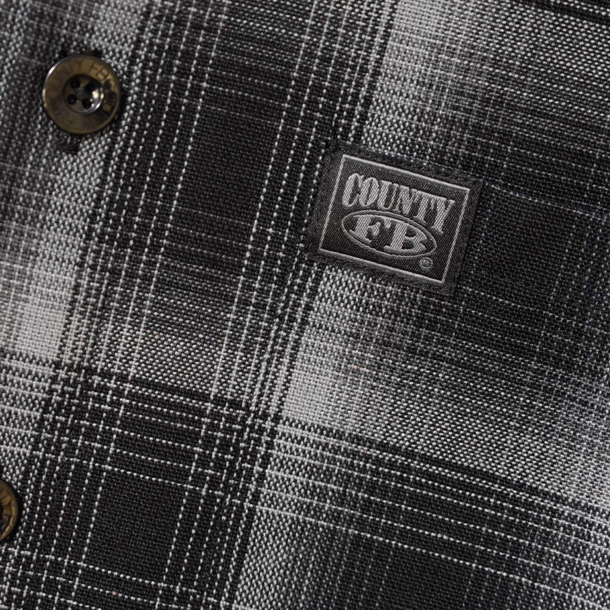 画像4: FB County S/S Checker Flannel Shirts - Black/Black (4)