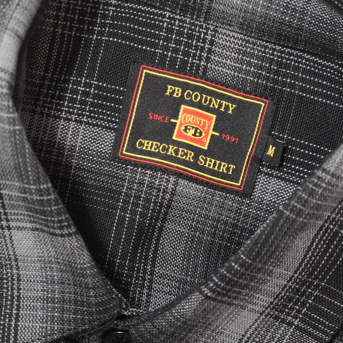 画像2: FB County S/S Checker Flannel Shirts - Black/Black (2)