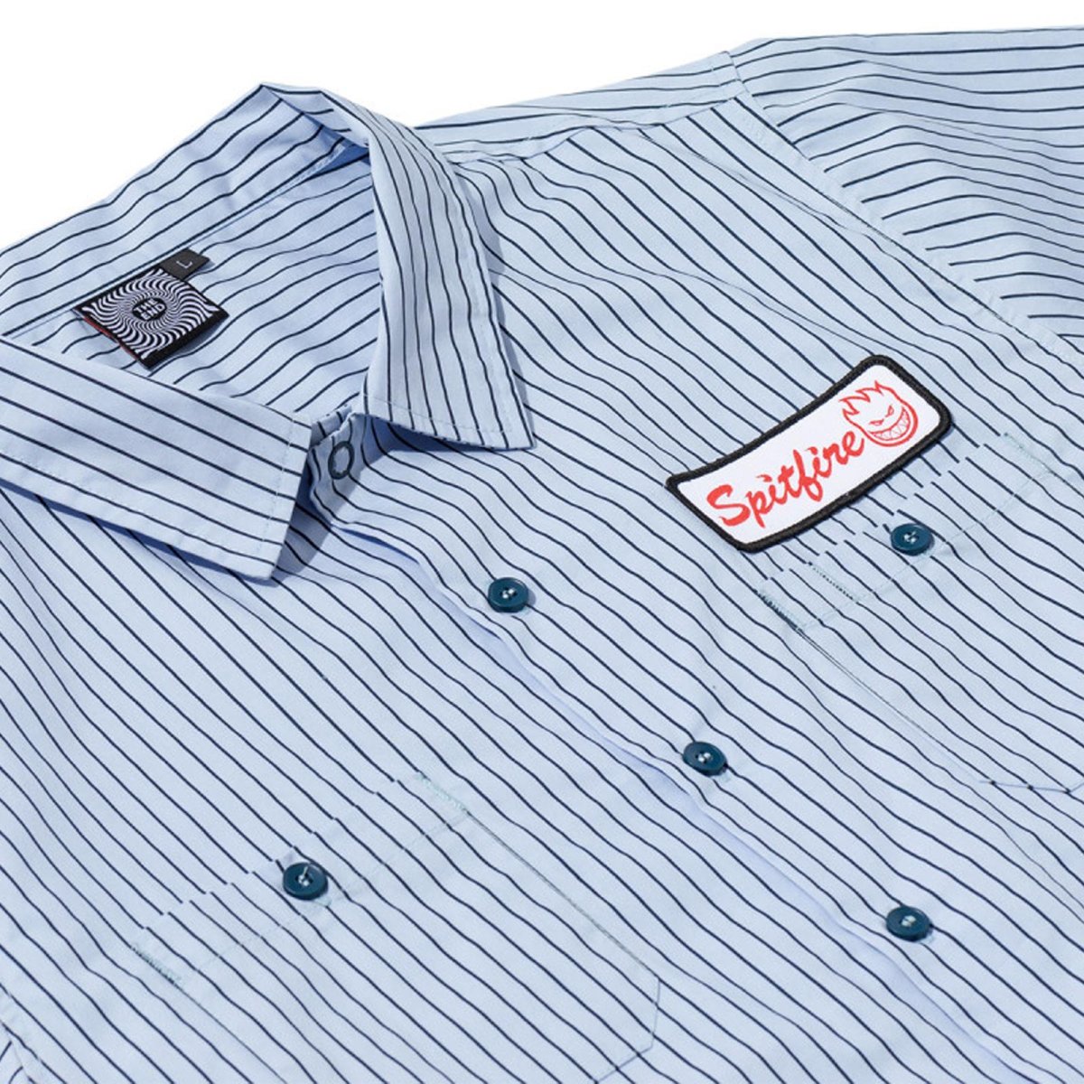 画像3: Spitfire Chrome Venom Custom S/S Work Shirts - Light Blue / Navy (3)