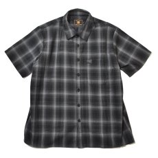 画像1: FB County S/S Checker Flannel Shirts - Black/Black (1)