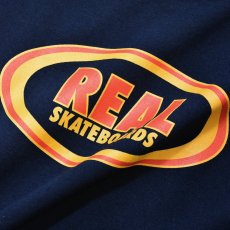 画像2: REAL Skateboards Oval T-Shirts - Navy (2)