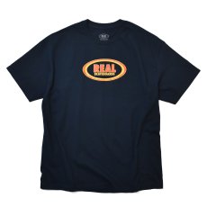 画像1: REAL Skateboards Oval T-Shirts - Navy (1)