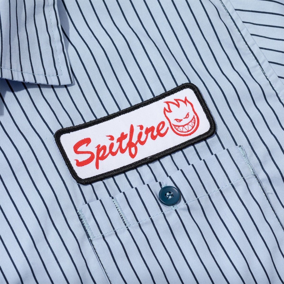 画像5: Spitfire Chrome Venom Custom S/S Work Shirts - Light Blue / Navy (5)